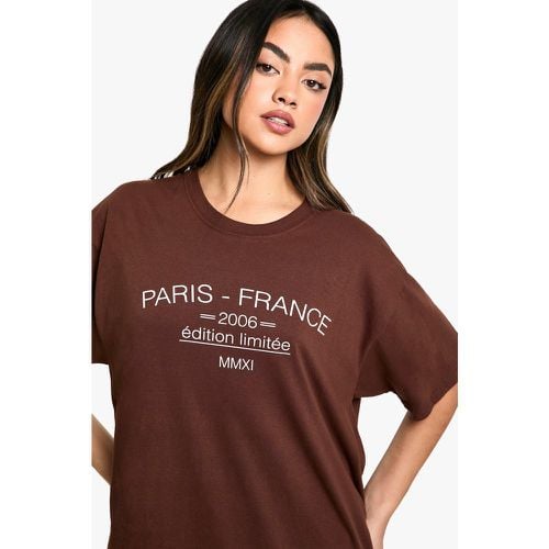 Camiseta Oversize Con Estampado Paris France 2006 - boohoo - Modalova