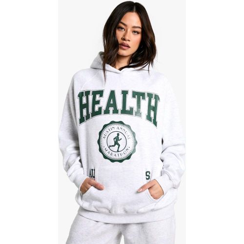 Sudadera Tall Oversize Con Capucha Y Estampado Gráfico De Salud - boohoo - Modalova