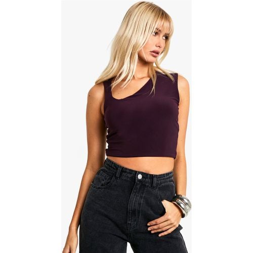 Top Ajustado Con Abertura, Purple - boohoo - Modalova