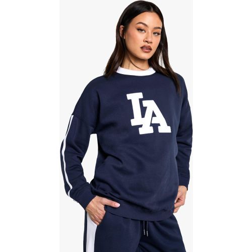 Sudadera Tall Con Aplique De La Y Raya Lateral - boohoo - Modalova