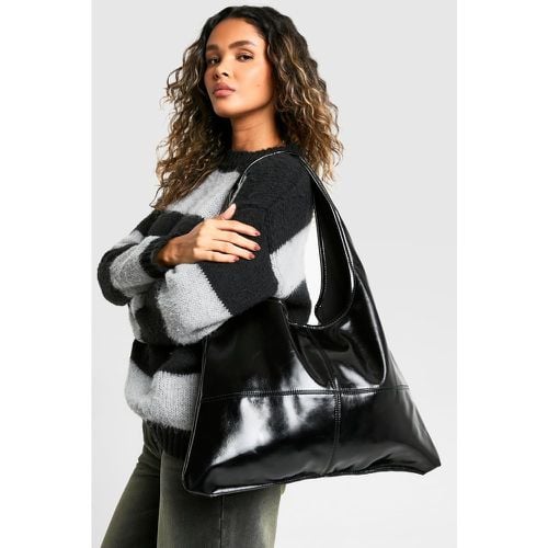 Bolso Tote Efecto Cuero Holgado - boohoo - Modalova