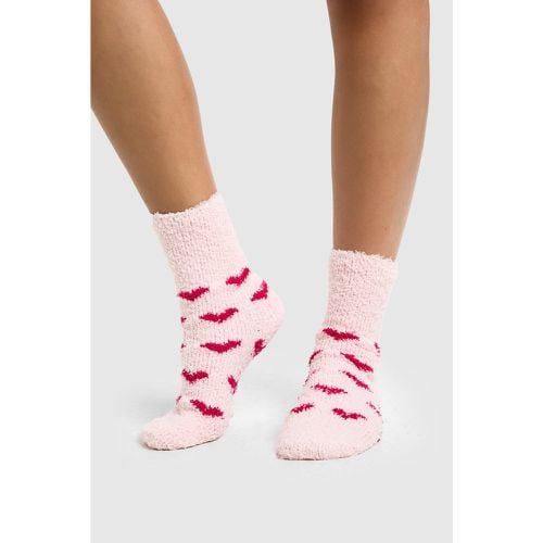 Calcetines Suaves Con Corazones Rosas - boohoo - Modalova