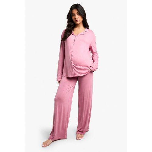 Pijama Premamá De Pantalón Largo Y Camisa De Manga Larga - boohoo - Modalova