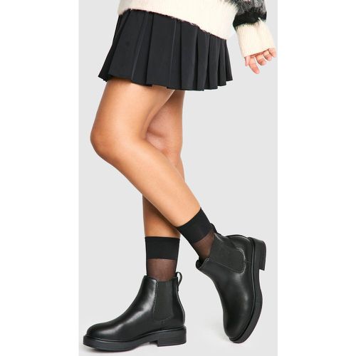 Botas Chelsea Tobilleras, Negro - boohoo - Modalova