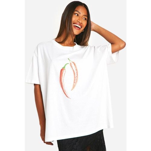 T-shirt oversize con grafica Chilli - boohoo - Modalova