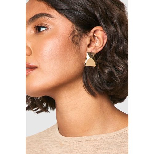 Geometric Stud Earrings, Metallics - boohoo - Modalova