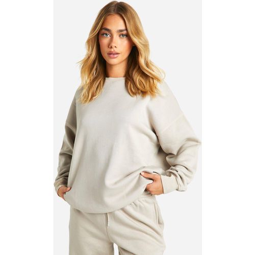 Sudadera Oversize Teñida, Beige - boohoo - Modalova