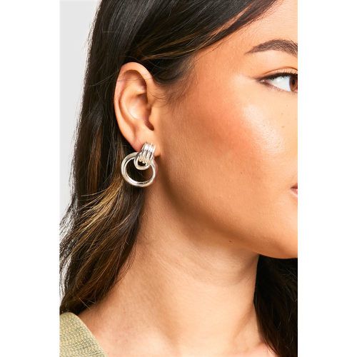 Pendientes Con Nudo, Gris - boohoo - Modalova