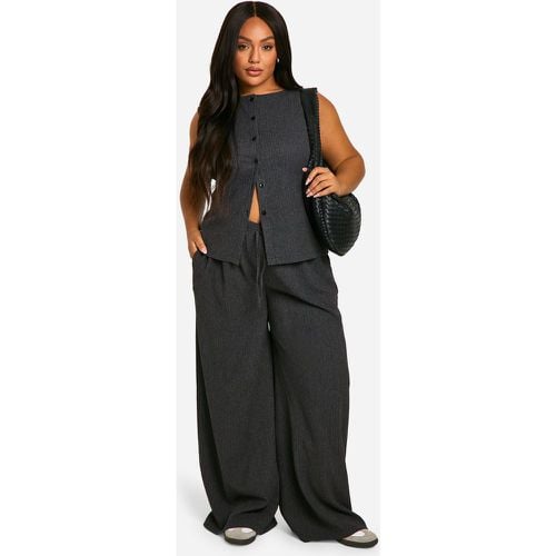 Pantaloni Plus Size con trama in vita e coulisse - boohoo - Modalova