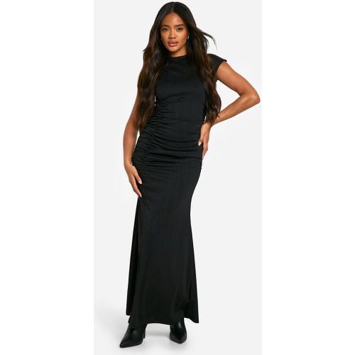 Vestito maxi con trama e ruches - boohoo - Modalova