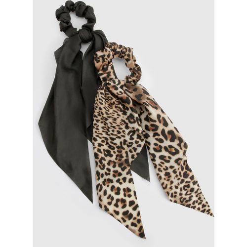 Elastici per capelli leopardati - set di 2 - boohoo - Modalova