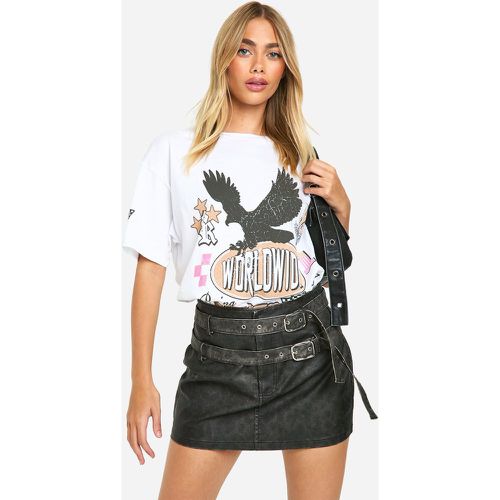 Camiseta Oversize Con Estampado Gráfico Worldwide - boohoo - Modalova