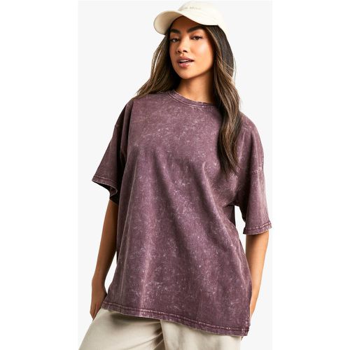 Camiseta Oversize Con Lavado De Ácido - boohoo - Modalova