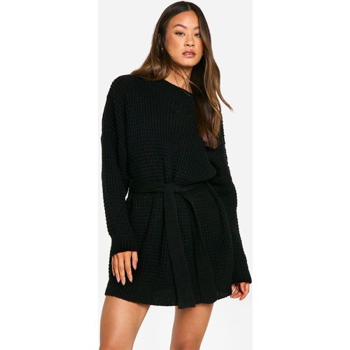 Vestido Jersey Tall De Punto Con Cinturón - boohoo - Modalova