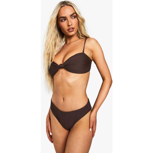 Slip a vita alta dei costumi da bagno Essentials - boohoo - Modalova