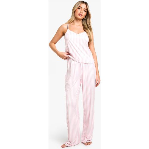 Set pigiama smanicato con pantaloni a righe Candy - boohoo - Modalova