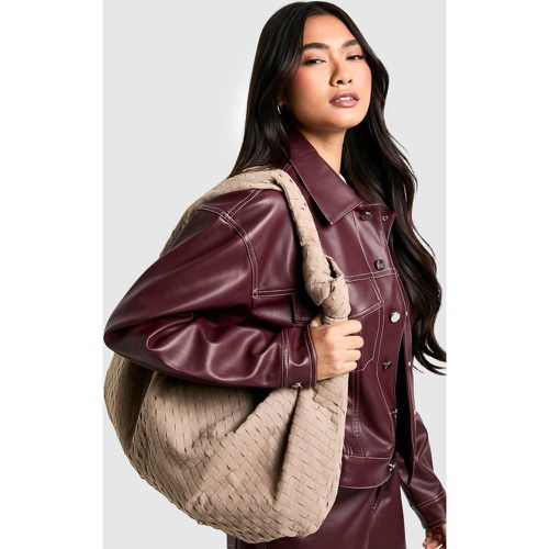 Bolso De Hombro Oversize De Ante Sintético Con Nudo - boohoo - Modalova