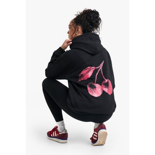 Sudadera Oversize Con Capucha Y Estampado Gráfico De Cerezas - boohoo - Modalova