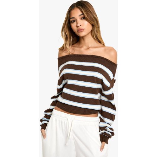 Maglione extra comodo in maglia con spalle scoperte - boohoo - Modalova