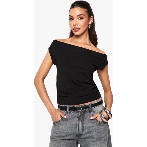 Top aderente in vita con spalle scoperte - boohoo - Modalova