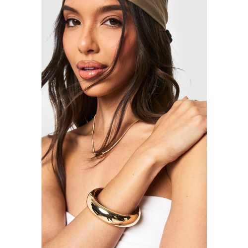 Brazalete Grueso Dorado, Metallics - boohoo - Modalova
