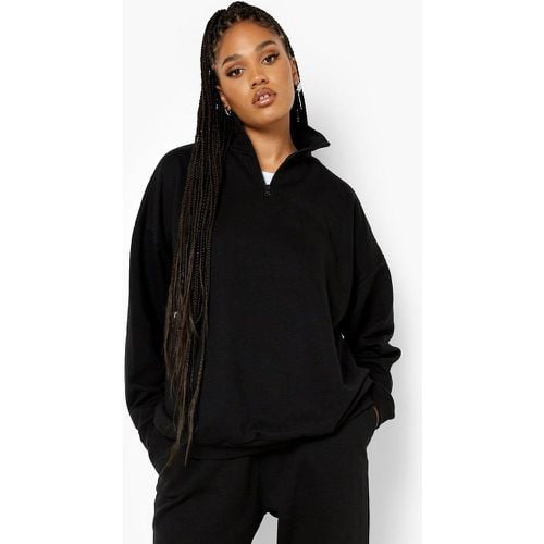 Sudadera Plus Oversize Con Cremallera A La Mitad - boohoo - Modalova