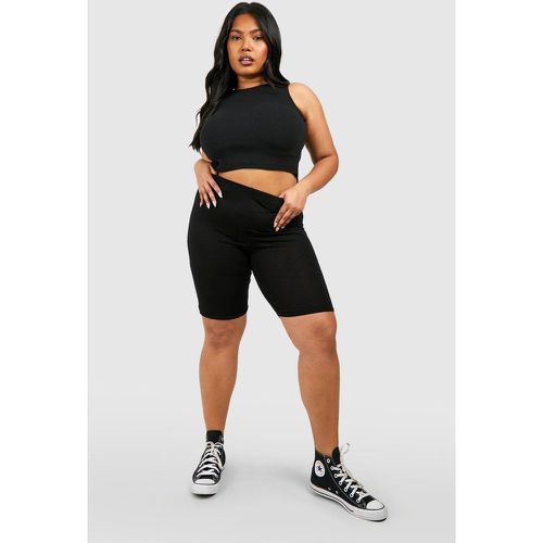 Pantaloncini da ciclista lunghi Plus Size Basic in jersey - boohoo - Modalova