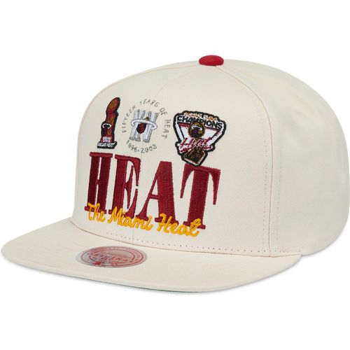 NBA Miami Heat Retro Snapback Cappello Bílá - Mitchell And Ness - Modalova