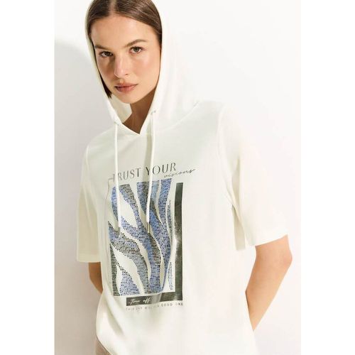 Hoodie T-Shirt mit Print - cecil - Modalova