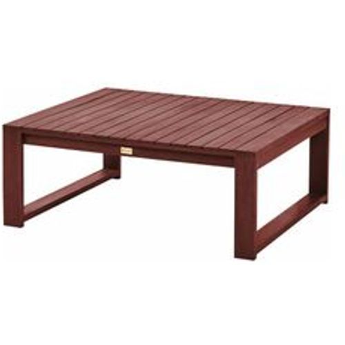 Loungetisch Mahagoni Braun Akazienholz 90 x 75 cm Rechteckig Retro Landhaus Stil Terrasse Outdoor Balkon Beistelltisch Couchtisch - BELIANI - Modalova