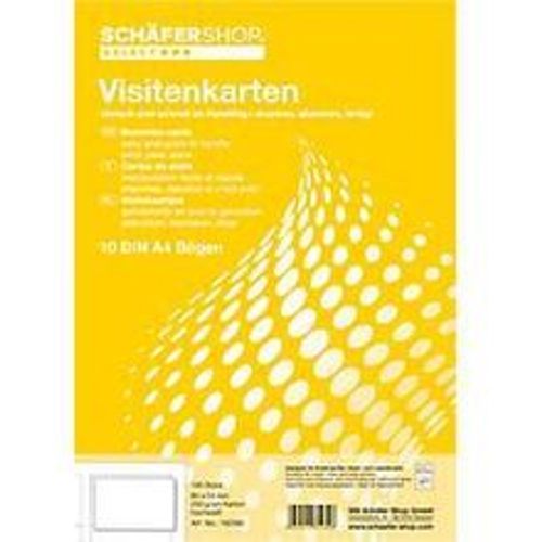 Select Visitenkarten, 250 g/m², 85 x 54 mm, 10 DIN-A4-Bogen à 10 Karten - Schäfer Shop - Modalova