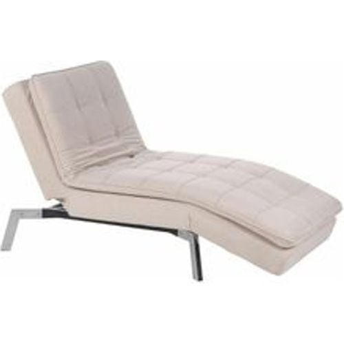 Chaiselongue Beige Samtstoff Verstellbarer Kopfteil Schlaffunktion Retro Design Glamouröser Stil - BELIANI - Modalova