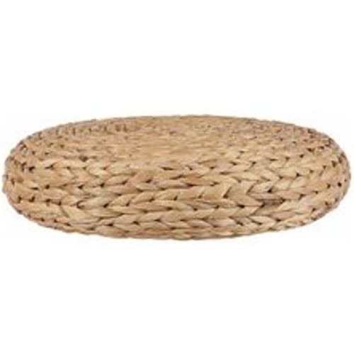 Pouf Natur ⌀ 40 cm Rund aus Wasserhyazinthe im Boho Stil Moderner Niedriger Sitz Hocker für Wohnzimmer Schlafzimmer Indoor Meditation - BELIANI - Modalova