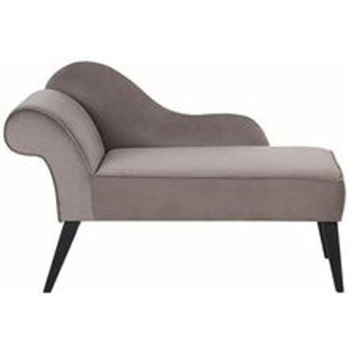 Chaiselongue Grau Linksseitig Samtstoff Modern - BELIANI - Modalova