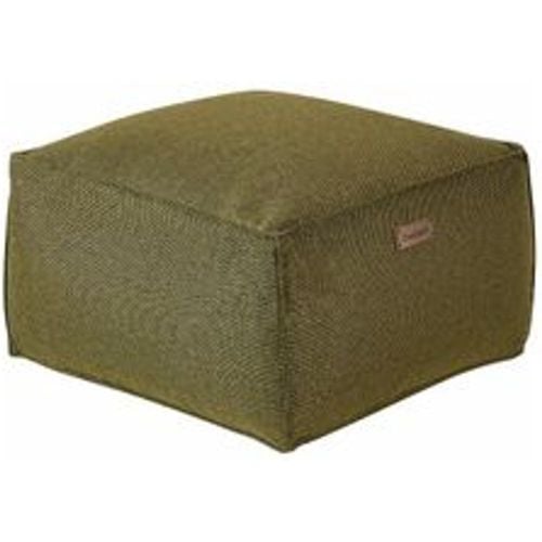 Pouf Olivgrün Leinenoptik 50 x 50 cm mit EPS-Perlen Abnehmbarem Bezug Quadratisch Modern Skandi Bodenkissen Sitzpouf Sitzmöbel Indoor - BELIANI - Modalova