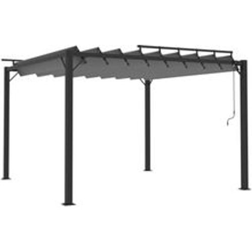 Pergola mit Lamellendach 3x3 m Anthrazit Stoff und Aluminium - VIDAXL - Modalova