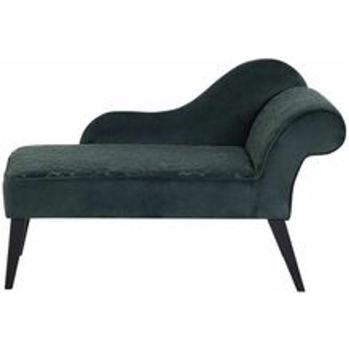 Chaiselongue Rechtsseitig Dunkelgrün Blättermuster Samtstoff Modern - BELIANI - Modalova