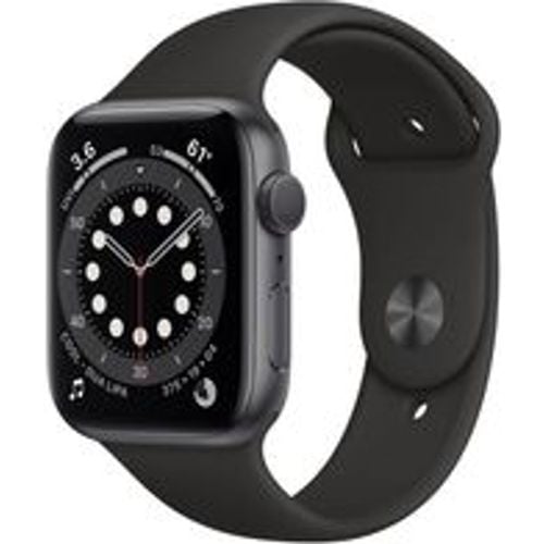 Watch Series 6 (2020) GPS 40 mm - Aluminium Space - Sportarmband Schwarz - Apple - Modalova