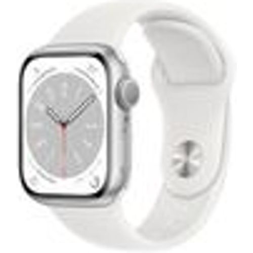 Watch Series 8 (2022) GPS 41 mm - Aluminium Silber - Sportarmband Weiß - Apple - Modalova