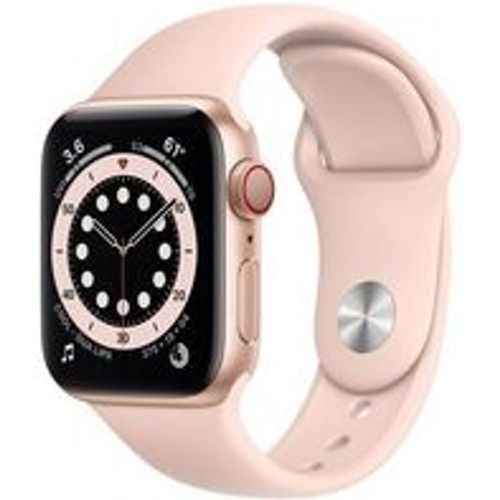 Watch Series 6 (2020) GPS + Cellular 44 mm - Rostfreier Stahl - Sportarmband Rosé - Apple - Modalova