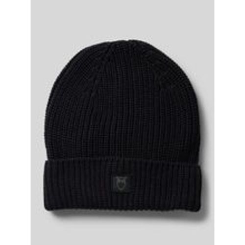 Beanie mit Umschlag und Label-Patch - Knowledge Cotton Apparel - Modalova