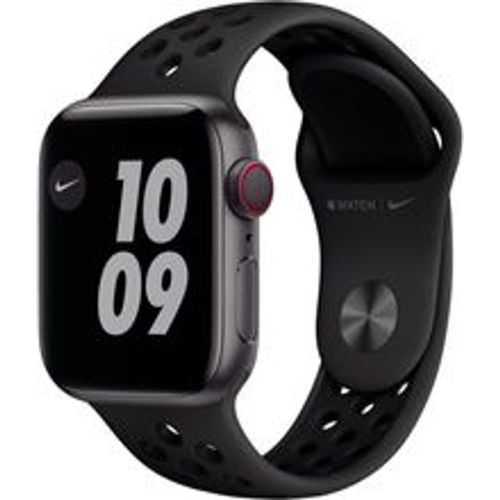 Watch Series 6 (2020) GPS + Cellular 44 mm - Aluminium Space - Nike Sportarmband Schwarz - Apple - Modalova