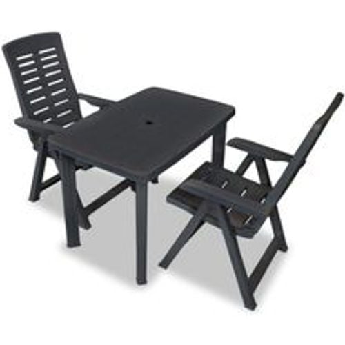 Tlg. Bistro-Set Kunststoff Anthrazit - VIDAXL - Modalova