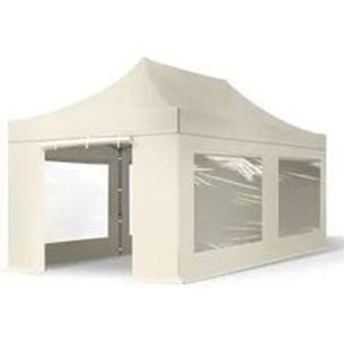 X6m Stahl Faltpavillon, inkl. 4 Seitenteile, creme - (600072) - TOOLPORT - Modalova