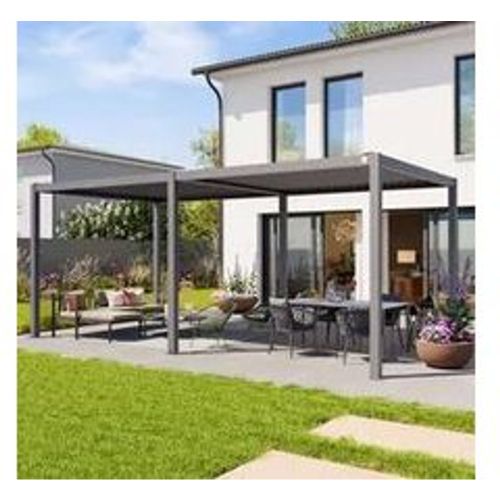 PRIMEYARD 3x6m Pergola in Perlgrau; mit Lamellendach in Perlgrau - (400110) - TOOLPORT - Modalova