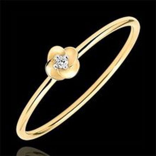 Edenly Ring BlÃ¼te - Erste Rose - Kleines Modell - Gelbgold und Diamant - 18 Ka - Fashion24 DE - Modalova