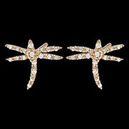 Edenly Ohrringe Frische - Libellula - Gelbgold, 18 Karat, mit Diamanten - Fashion24 DE - Modalova