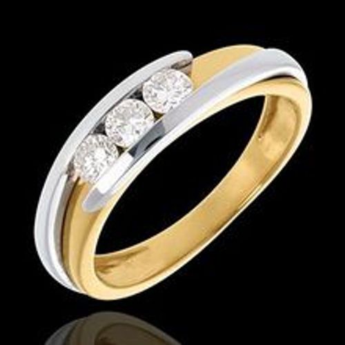 Edenly Trilogie Ring Kostbarer Kokon - Anziehungskraft - WeiÃŸ-und Gelbgold - D - Fashion24 DE - Modalova