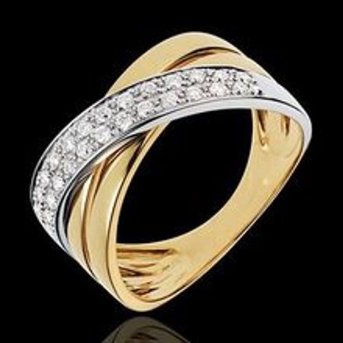 Edenly Breiter Ring Saturn - Gelb- und WeiÃŸgold - 0.26 Karat - 26 Diamanten - Fashion24 DE - Modalova