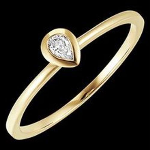 Edenly Ring FraÃ®cheur - Birne - 9 Karat Gelbgold mit Diamant - Fashion24 DE - Modalova